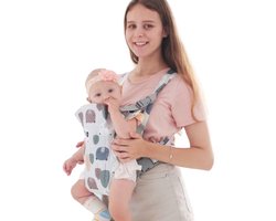 Baby Draagzak -Draagzak Baby - Baby Carrier – Lichtgewicht en ademende 4-in-1 draagzak (3,6-16,8 kg), met blad- en berenpatroon.