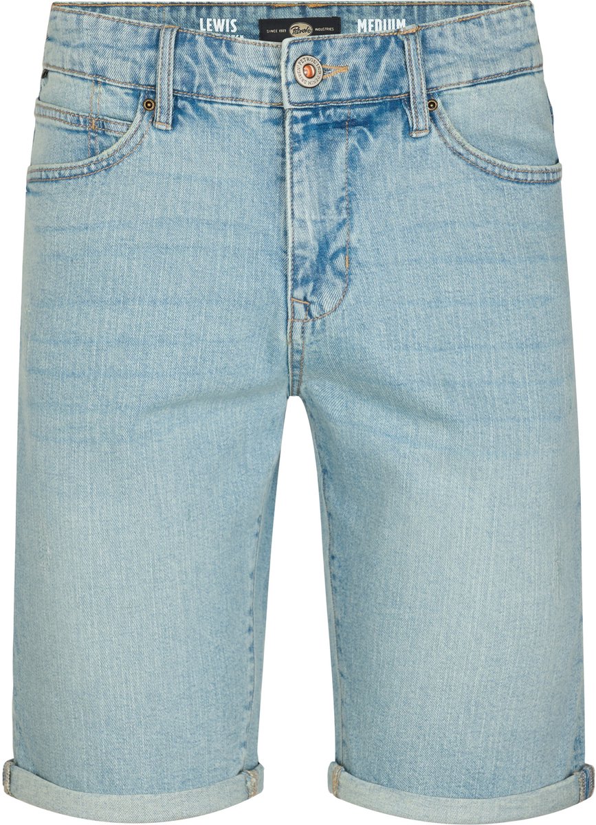 Petrol Industries - Heren Lewis Loose Jeans Short Speedster - Vintage Lichtblauw - Maat XXL
