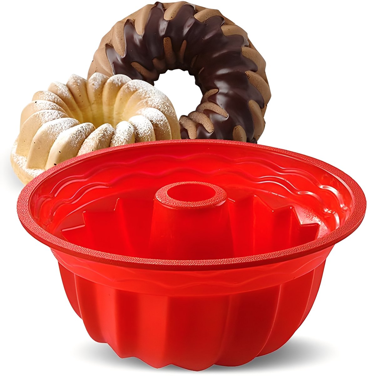 Taartvorm - Broodvorm - Bakvorm - Bakvormen - mal - bakvormen siliconen - Rood