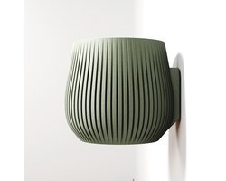 Fleuriek - Moderne hangpot van biobased plastic - Bloempot voor aan de muur – Duurzame & lichte hangende plantenpot voor binnen - Groene bloempot voor kamerplanten - Ø15 cm