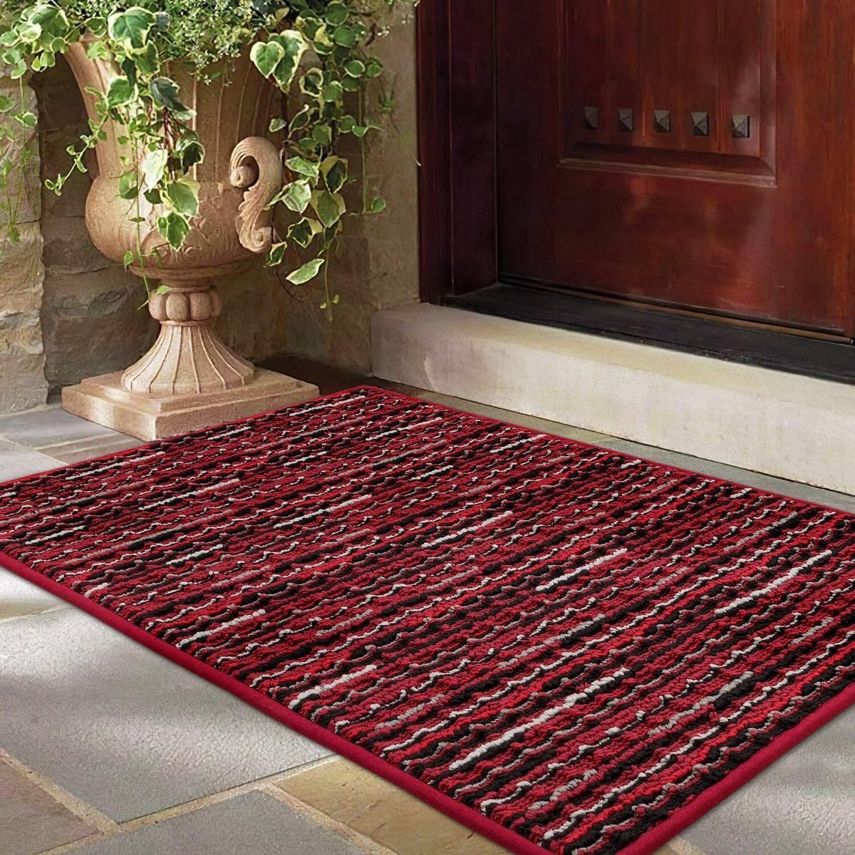 Stunq® Duurzame en Effectieve Entree Mat van Katoen - 50 x 120 cm Rood