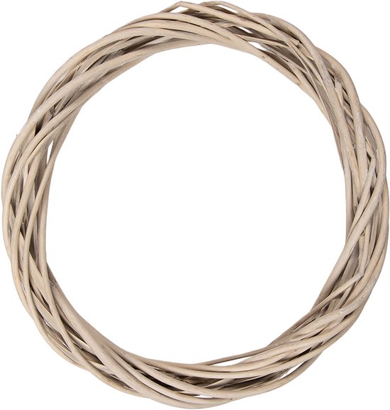 Clayre & Eef Krans Ø 30x4 cm Bruin Rotan