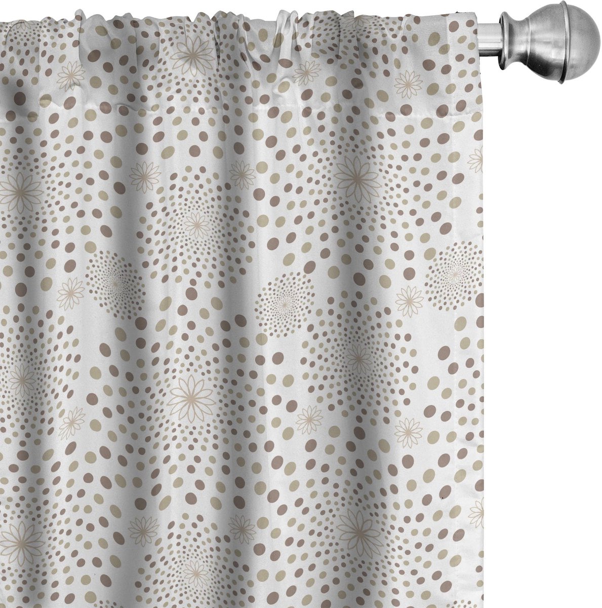 ABAKUHAUS Gordijnen – 2x75x175 cm – microvezel, bloemmotief, halfverduisterend