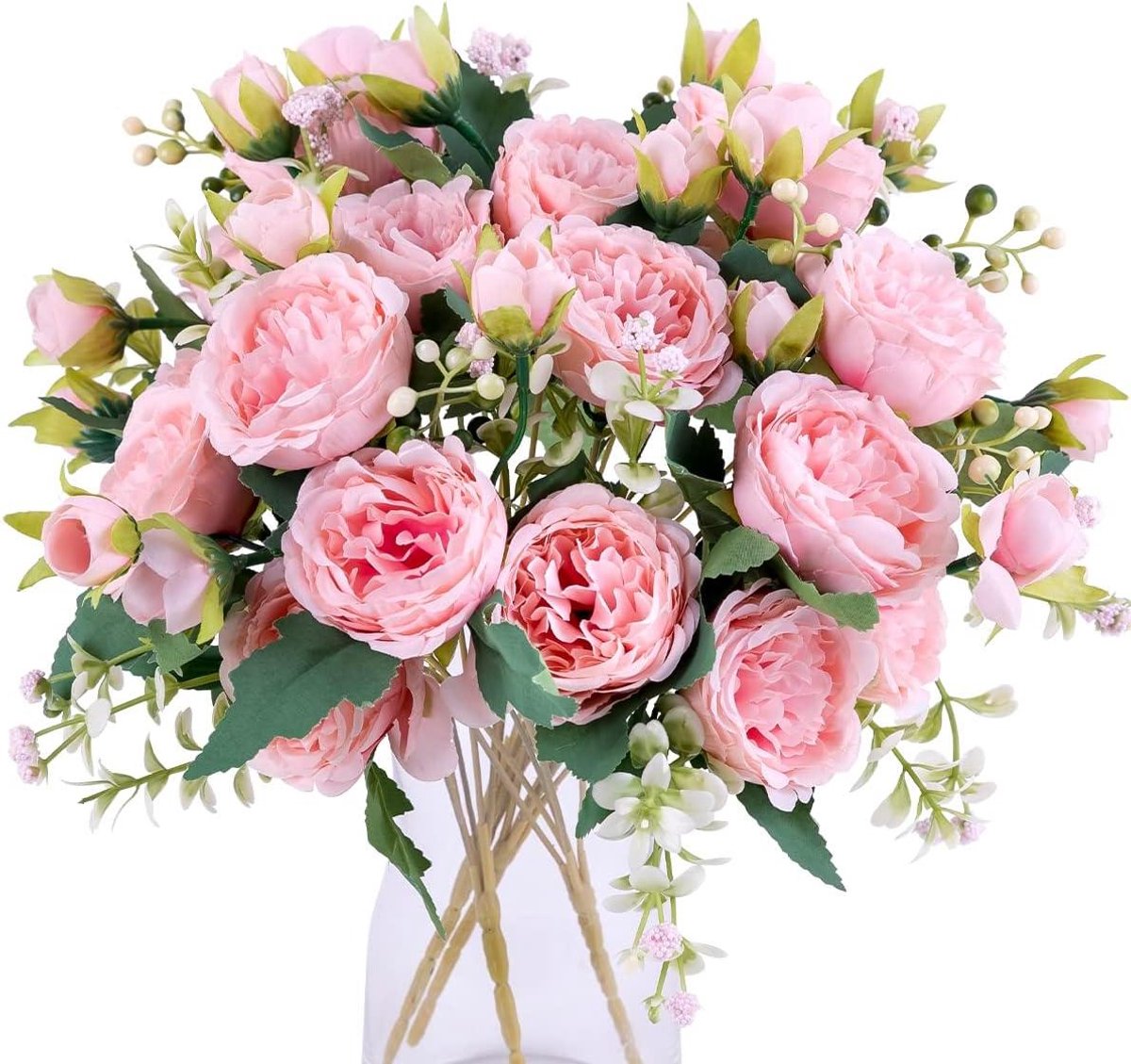 Cosensi Kunstbloemen Pioenrozen Boeketten voor Trouwfeest en Decoratie Any