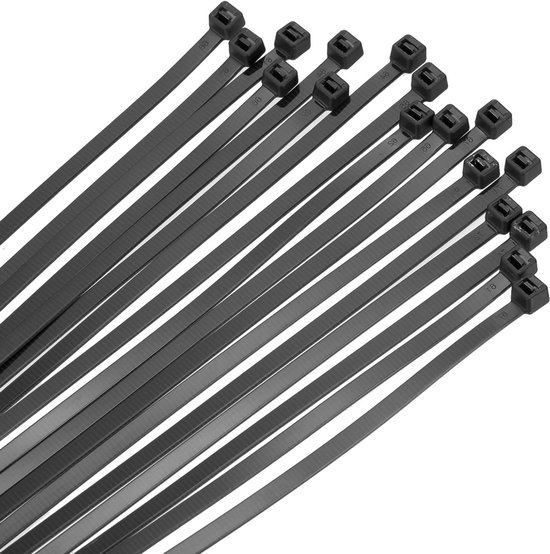 100 Stück Kabelbinder Schwarz, 3,6 X 250 Mm – Robuste Kunststoffbinder Zum Befestigen, Bündeln & Sortieren