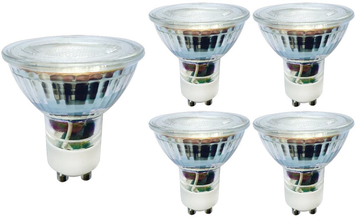 LED line LED Spot GU10 - 5W (vervangt 30W) - 410lm - Ø50mm - 230V - Energiezuinig - 5 stuks