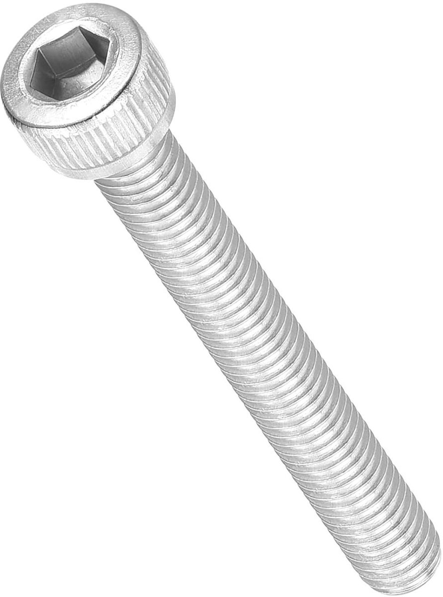 EGoods - 15 stuks verzonken binnenzeskant schroeven M5-0,8 x 40 mm roestvrij staal 304 voor elektromotor 3D-printer - zilver.