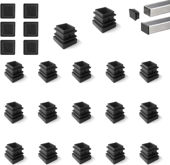 Enkotrade 10 stuks lamellenstoppen voor rechthoekige buizen, 25 x 15 mm Enkotrade 10 stuks lamellenstoppen voor rechthoekige buizen, 25 x 15 mm
