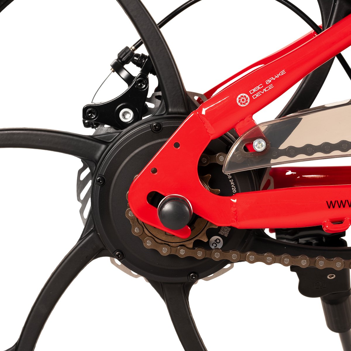 JOYSTAR Elektrische Fiets E-Bike – 20 Inch – Voor Kinderen/Tieners – 250W Motor – 1 Versnelling – Spaakwiel – Mechanische Schijfremmen - Rood - Geschikt voor buitenactiviteiten in de lente – foto 6