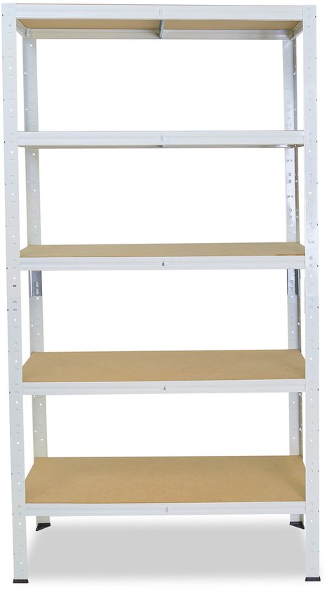 Shelfplaza HOME metalen stellingkast - 200x40x60 cm - wit - 5 planken | bol
