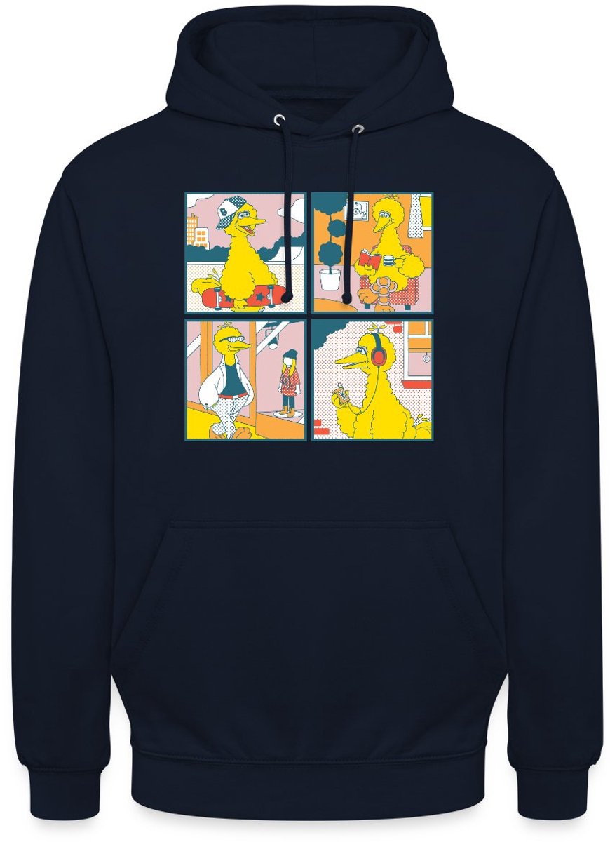 Sesamstraat Bibo Striptegels Hoodie Unisex