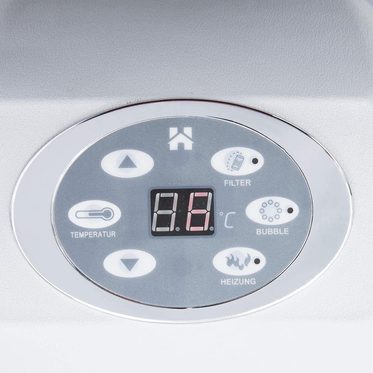 St. Moritz All-Weather Spa (Ø 208x65 cm) Opblaasbare Hottub voor 6 Personen | Winterbestendige Tuin Jacuzzi met 130 AirJets en Digitale Bediening | Alta Furniture