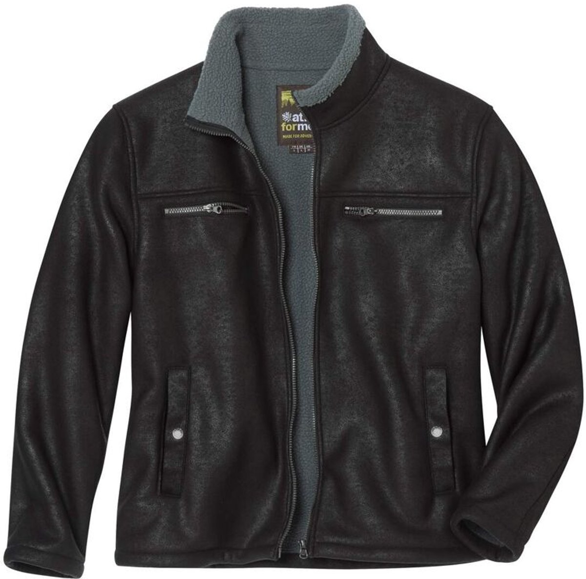 ATLAS FOR MEN - Pilotenjack van suèdine met sherpavoering - Heren - Verkrijgbaar in grote maten - 3XL