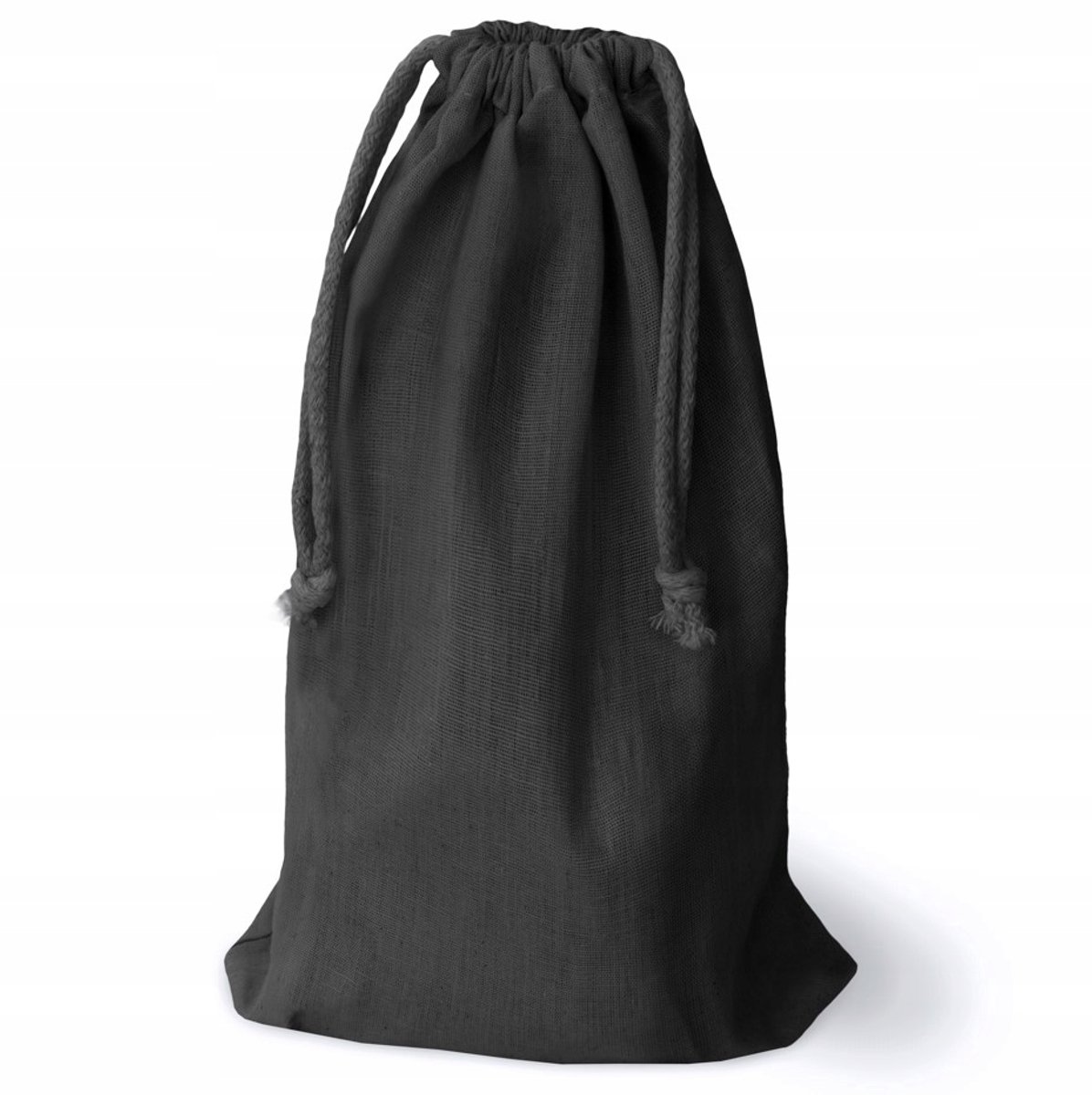 Zwarte Katoenen Zakje 17x35 cm - Milieuvriendelijk & Duurzaam