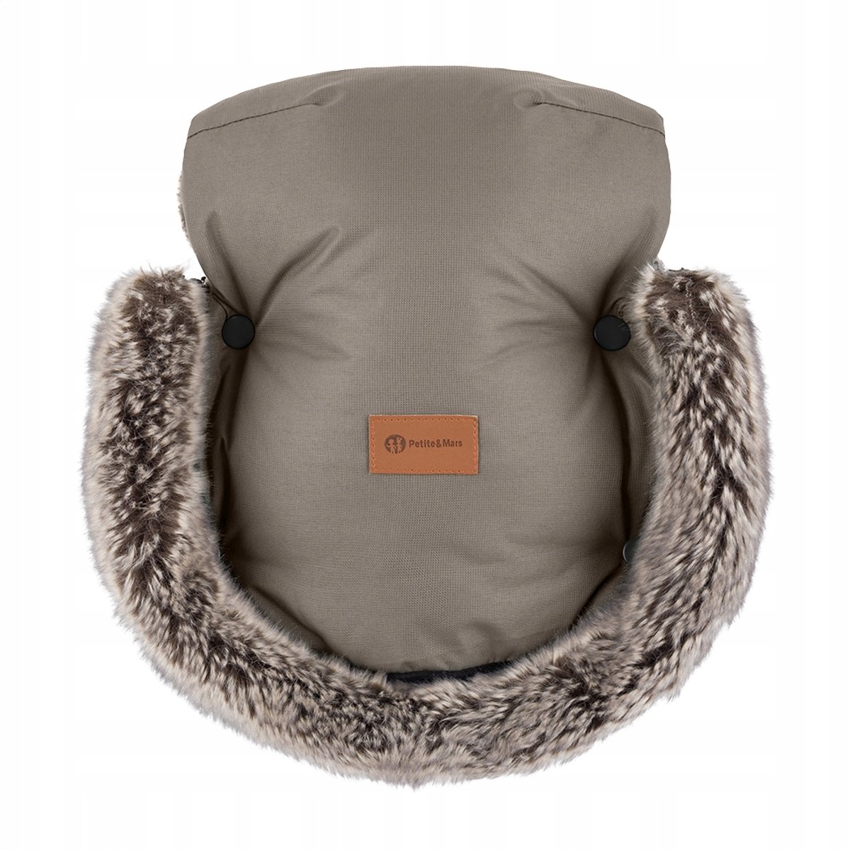 Petite&Mars Mutsy Handwarmers Harig / Mokka Mousse - Universeel