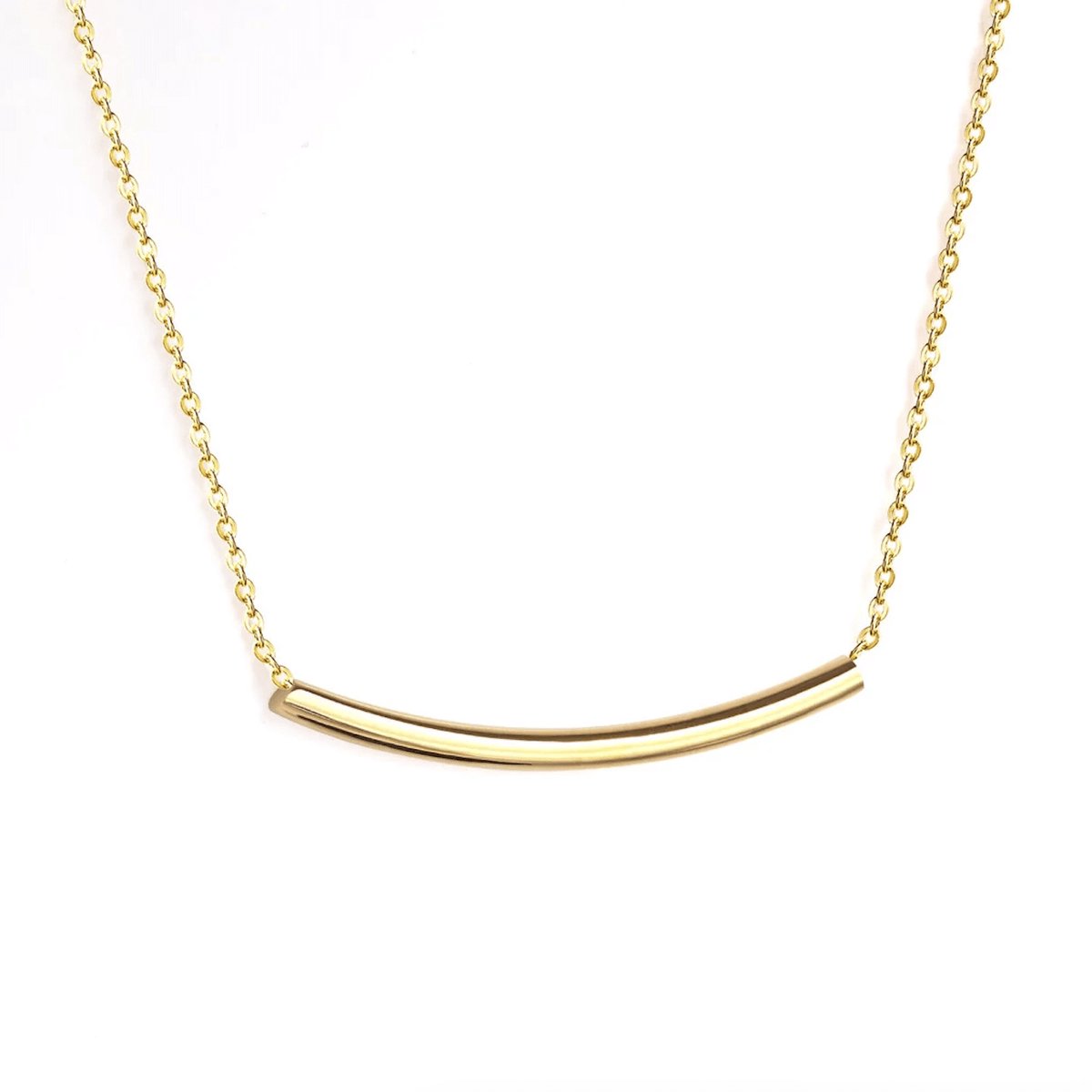 Planet Pink - Ketting elegante bar goud - Stainless Steel - Roestvrij Staal rvs - Waterproof