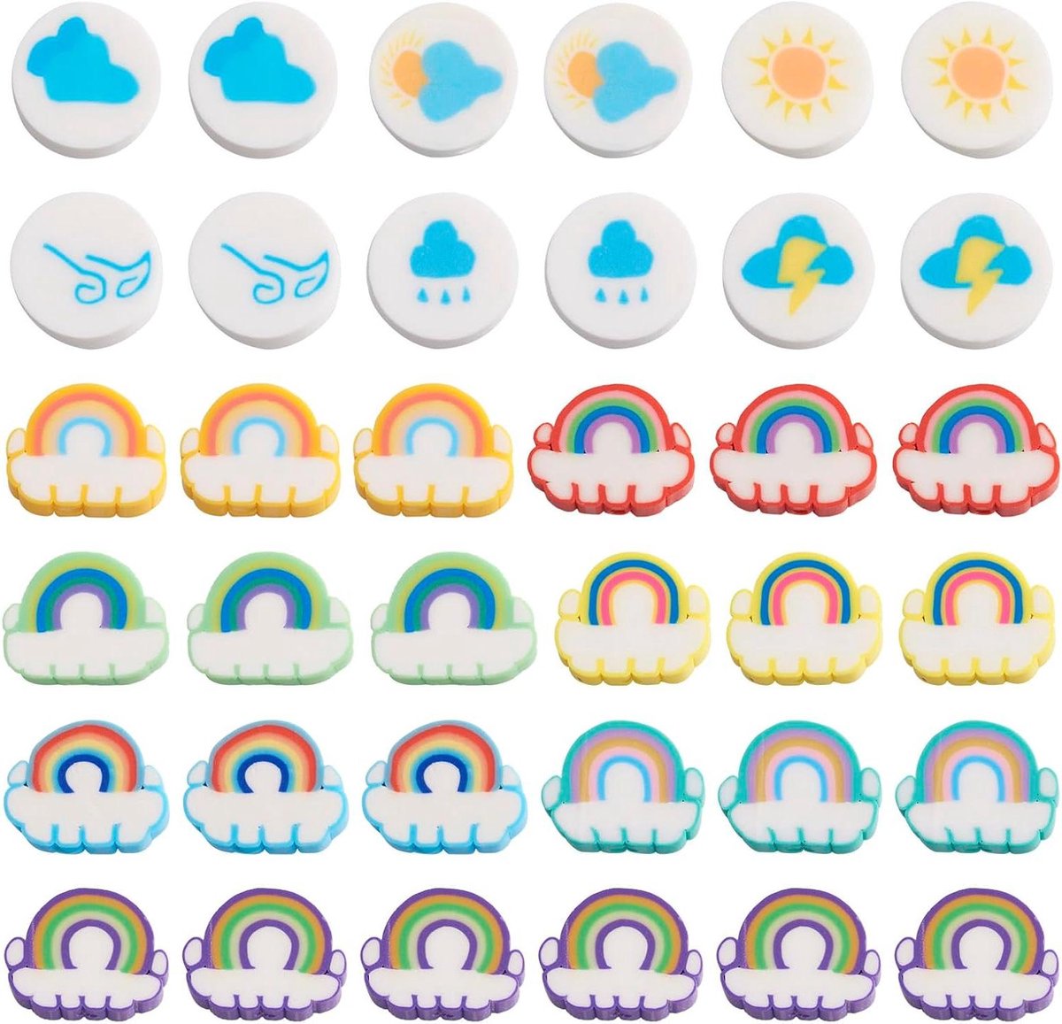 EGoods - Regenboog Polymeer Klei Kralen Set - Handgemaakt - Regenboog Thema - Armband en Ketting Sieraden Maken - 130 Stuks