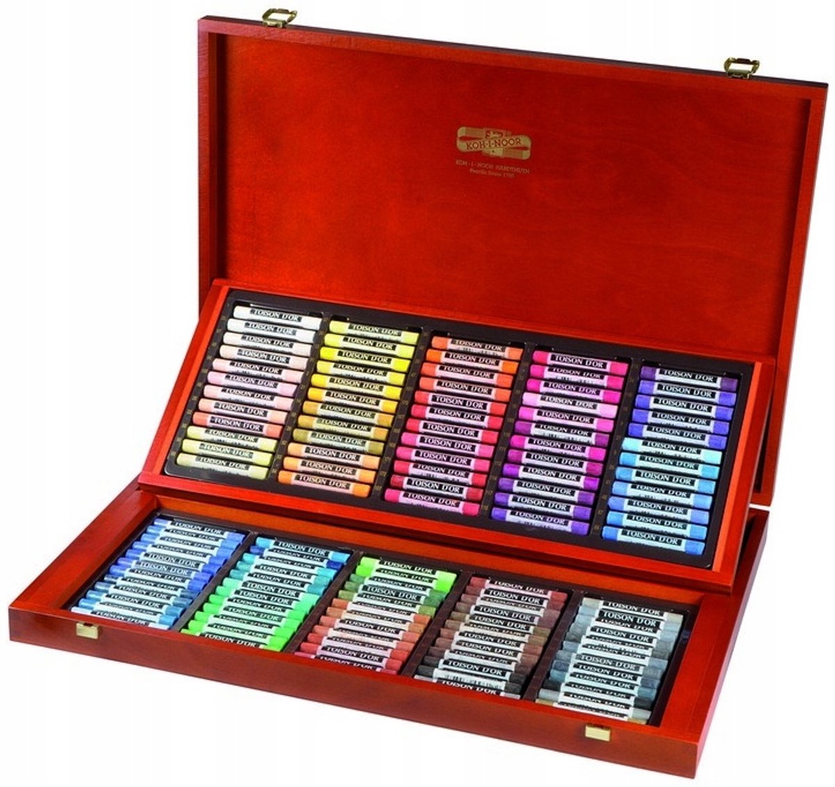 Koh-I-Noor Toison D'Or droge pastels 120 kleuren houten koffer