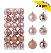 Decoris Kerstballen - 60x st - roze en bruin - 6 en 7 cm | Leen Bakker