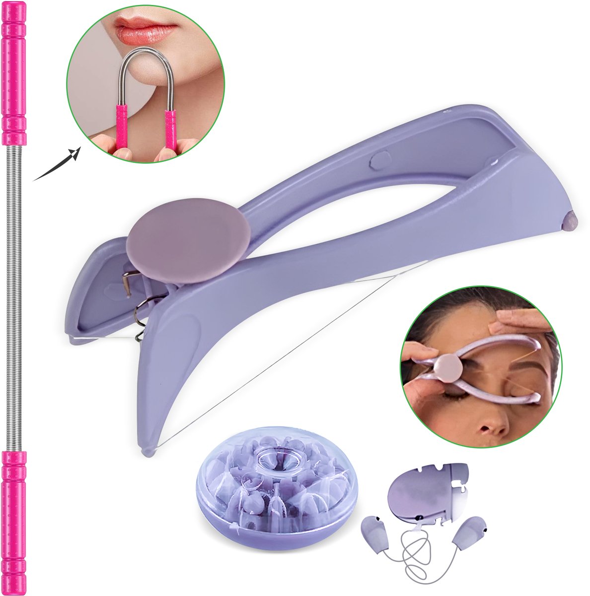Daily Essentialz Epileer Pincet set - Epileerveer - Wenkbrauw Trimmer - Gezichtsontharing - Wenkbrauw Epilator