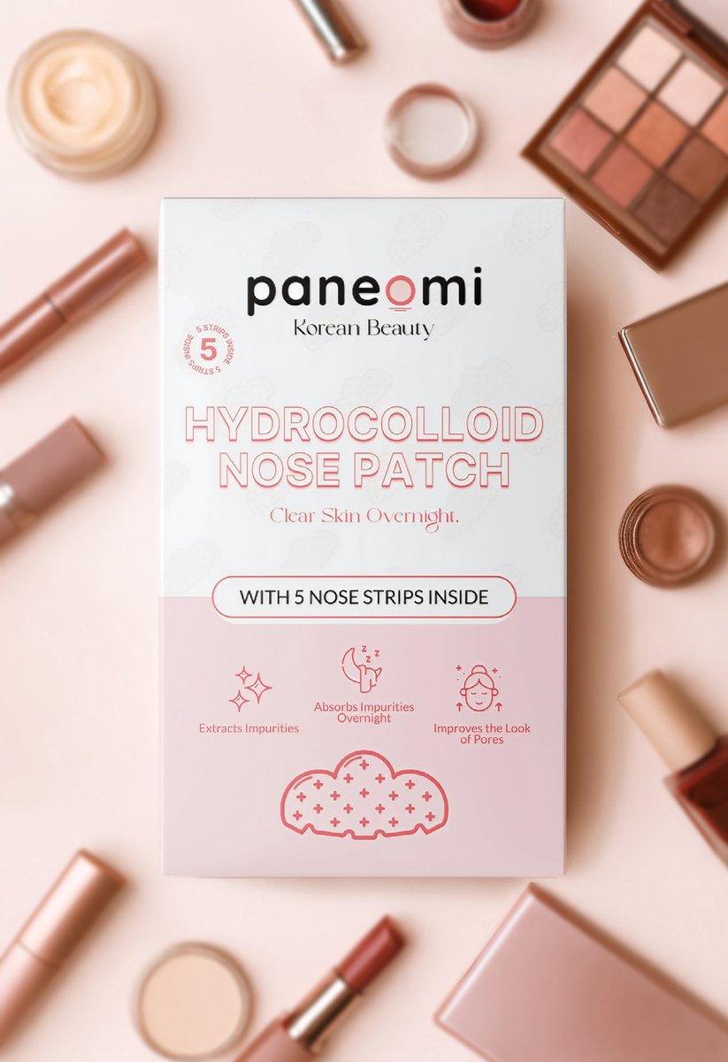 paneomi® Hydrocolloid Neusstrip – Voor een Schone & Verzorgde Look – Inspired by K-Beauty