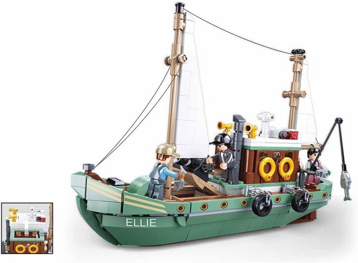 Bouwstenen set - Modelbouw vissersboot