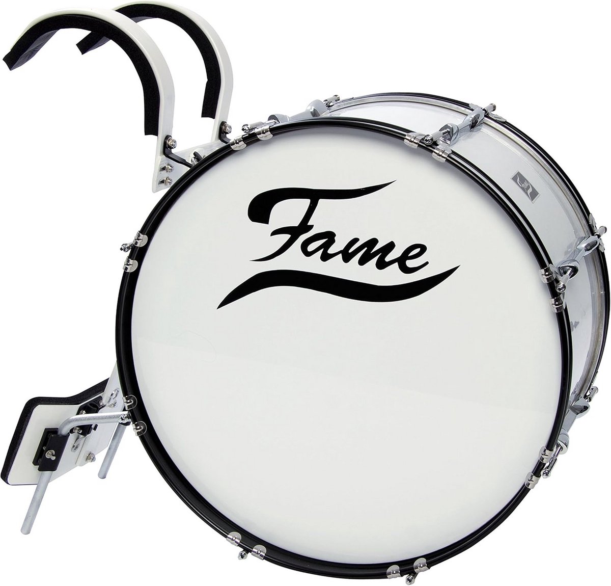 Marching Basdrum 22"x12" met Draagframe