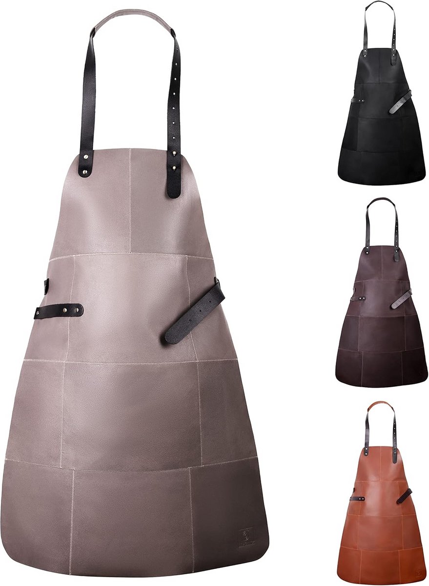 Premium leren schort voor koken en barbecue - ongeëvenaard comfort en stijl