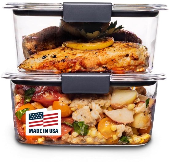 Container Voedsel Voedsel Opslag Containers 4,7 Cup, Lekvrij en Stapelbaar 2-Pack | bol