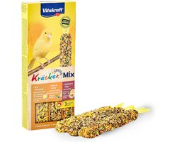 Kracker Trio Mix voor Kanaries - Natuurlijke Snack met Eiwit, Abrikoos en Honing - Suikervrij en Vitaminen Rijk