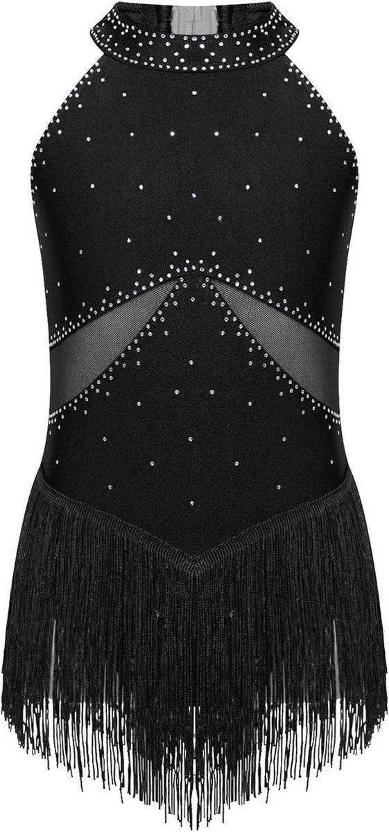 Mouwloos Turnpakje Meisjes met Strass voor Dansen, Kunstschaatsen en Gymnastiek Mouwloos Turnpakje Meisjes met Strass voor Dansen, Kunstschaatsen en Gymnastiek