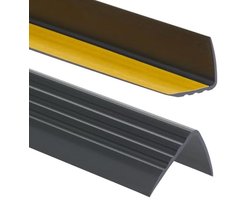 ProfiPVC Self Adhesive PVC Stair Nose - Stair Profile Made of Tested PVC, Non-slip, 50x40mm 110cm, Black