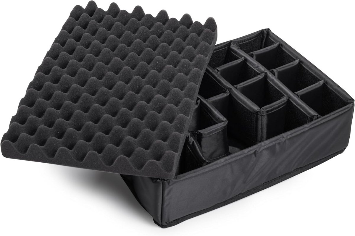 Robuuste Outdoor Transportkoffer met Variabele Vakindeling - Type 5000 - Zwart