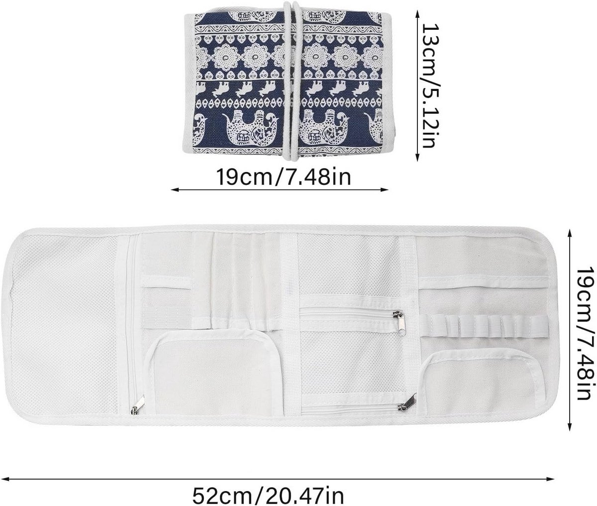 Lege Breinaalden Case Oxford Doek Opbergtas Rits Huishoudelijke Organizer