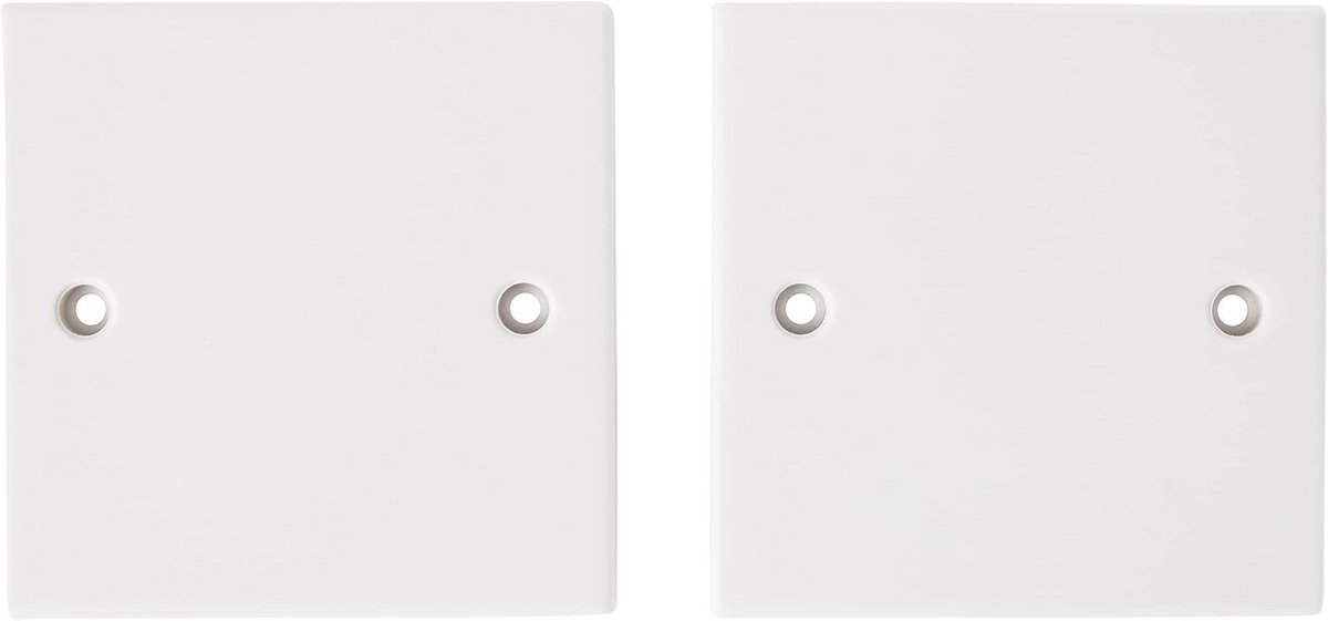 Enkele Afdekplaat Wit (Pack van 2) - Perfect voor Verzonken Kruiskopschroeven