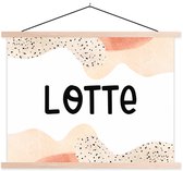Porte-affiche avec affiche - Affiche scolaire - Lotte - Pastel - Fille - 60x45 cm - lattes vierges