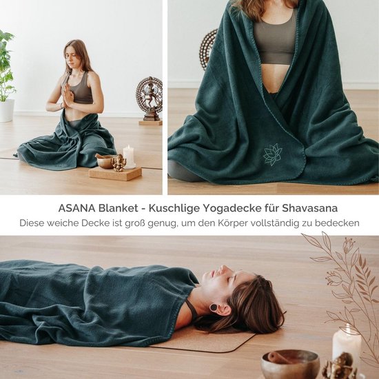 Zachte Warme Fleece Yoga en Meditatie Deken met Lotus Borduurwerk 150x200 cm — afbeelding 4