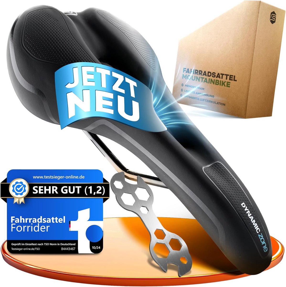 Comfortabel Fietszadel met Geheugenschuim en Schokdemping voor Heren en Dames