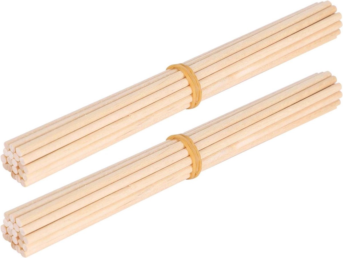 Houten Ronde Deuvelstangen voor Professionele Horloge Reparatie - Set van 40 Stuks