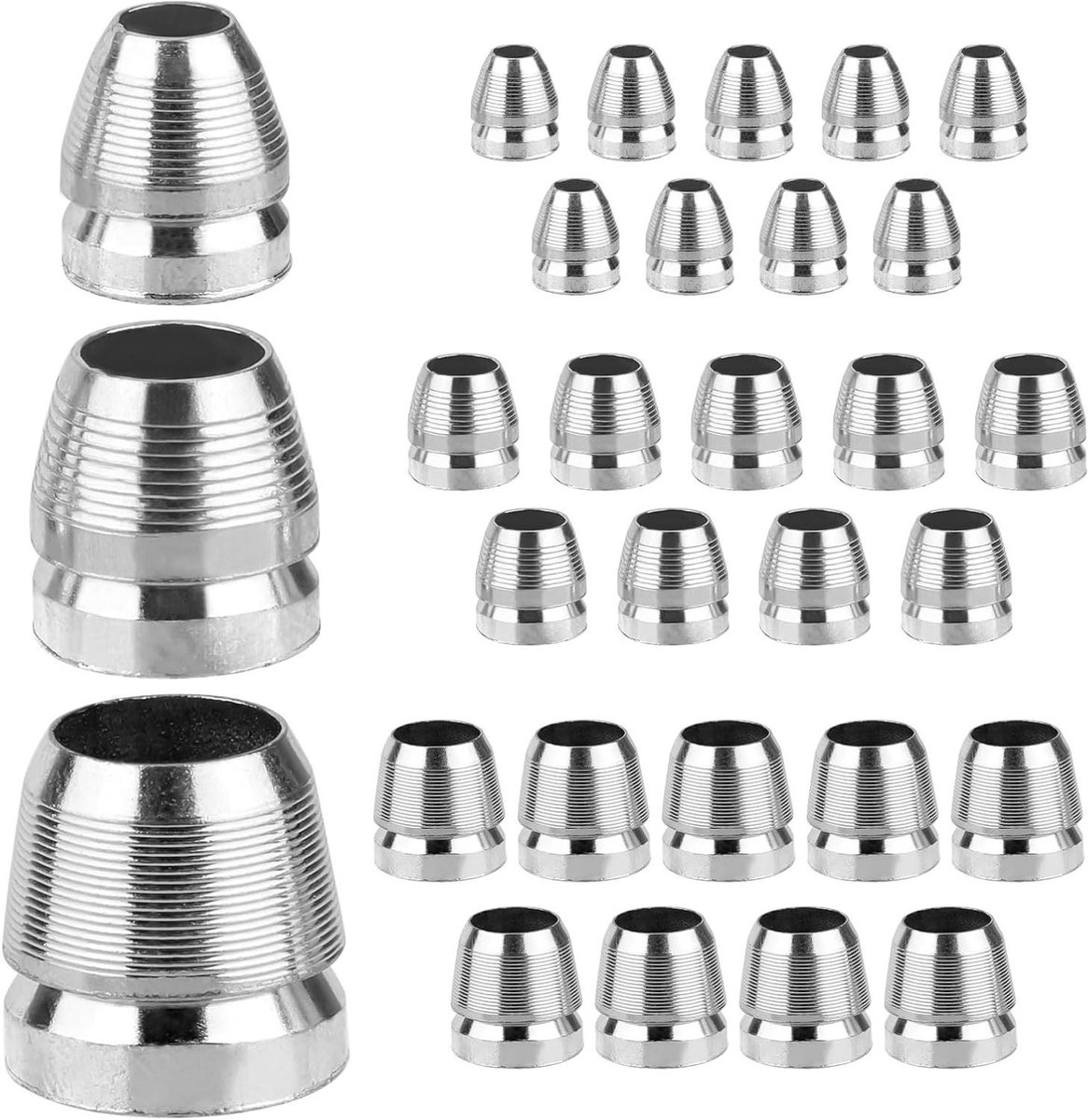 30 Stuks Ronde Bijlgreep Wigset - Koolstofstalen Bijl Accessoires - Versterking en Reparatie - 8mm 10mm 12mm