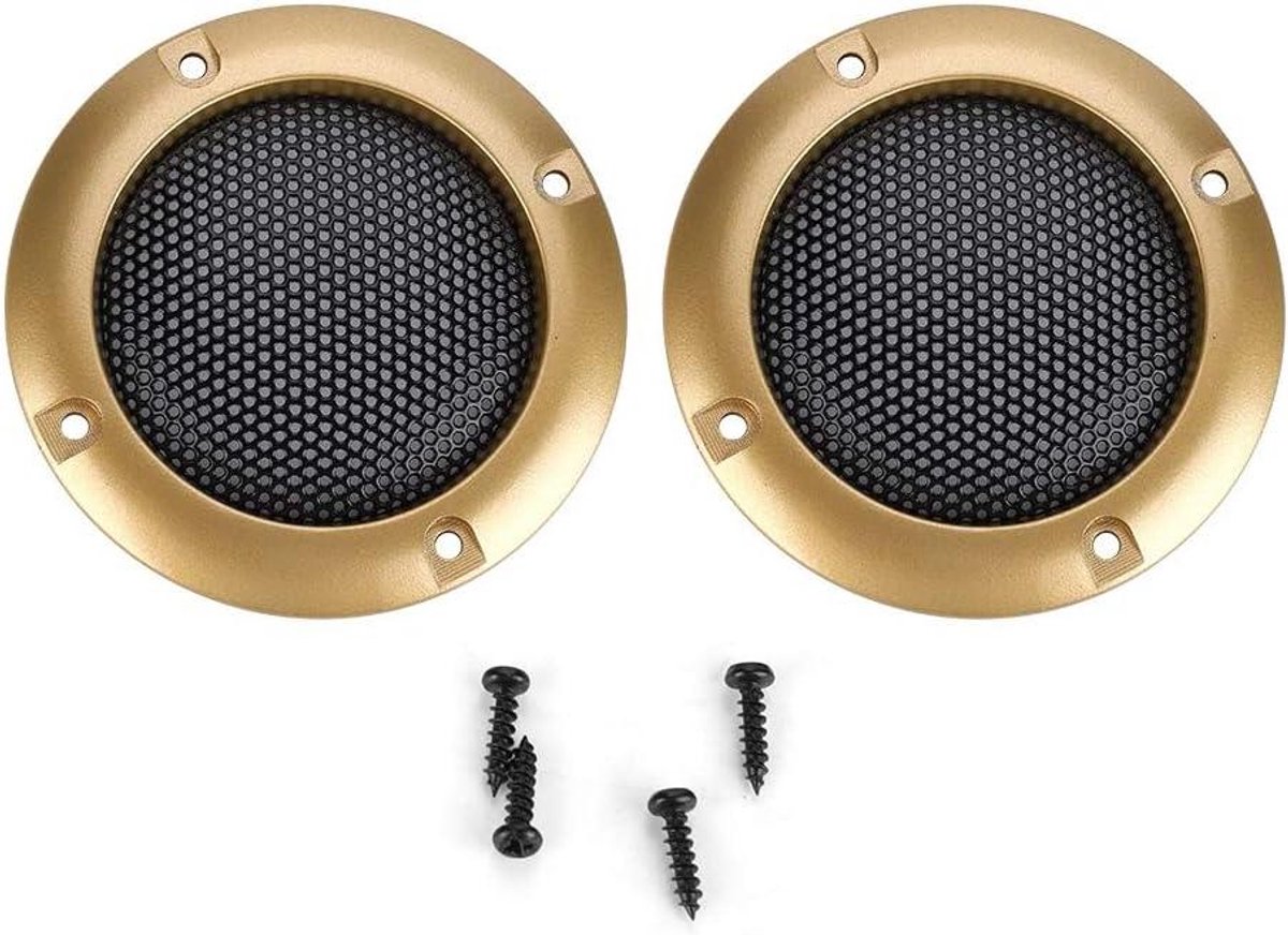 Luidsprekerrooster 2 inch beschermrooster voor speakerset - decoratief cirkelvormig ontwerp - set van 2