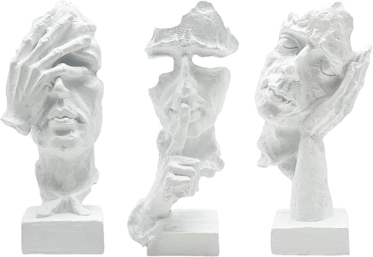 Stunq® Set van Drie Sculpturen: Abstracte Vormen voor Diverse Interieurstijlen