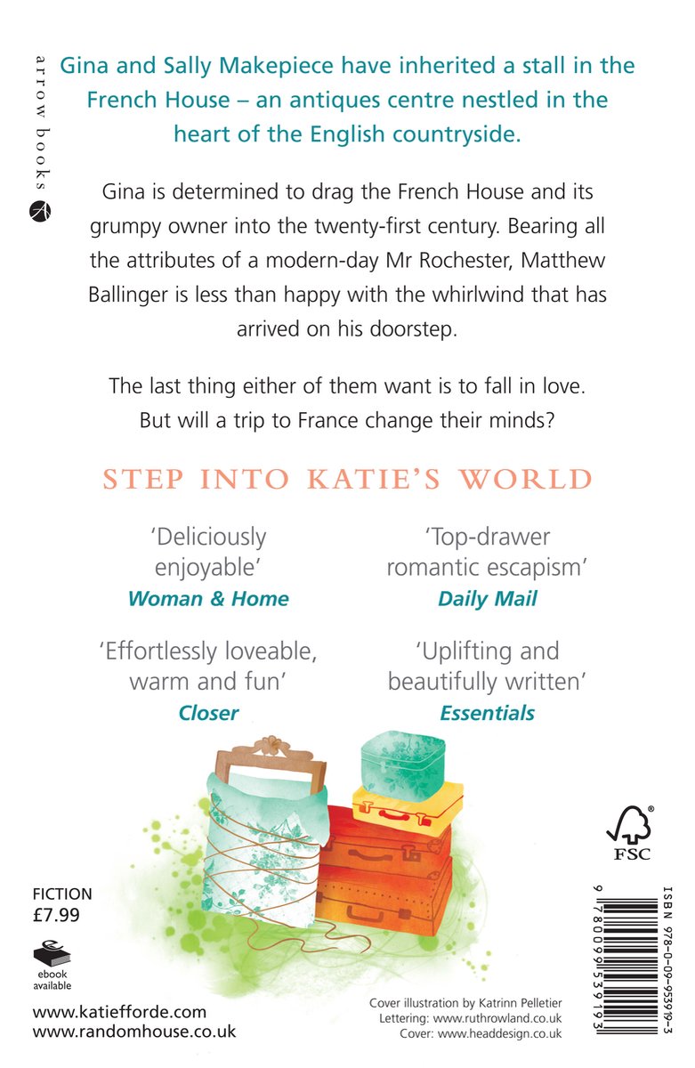 Achterflap van "A French Affair" met beschrijving, recensies, prijs en uitgever.