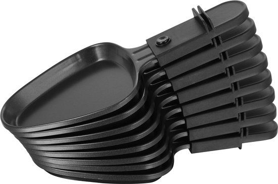 Blokker Raclettegrill - Gourmetset - 8 Pannen - Indicatielampje - Regelbare thermostaat - ILAG Coating - Stalen grillplaat - 8 spatels - Antislip - RG-131524.1 Zwart — afbeelding 4