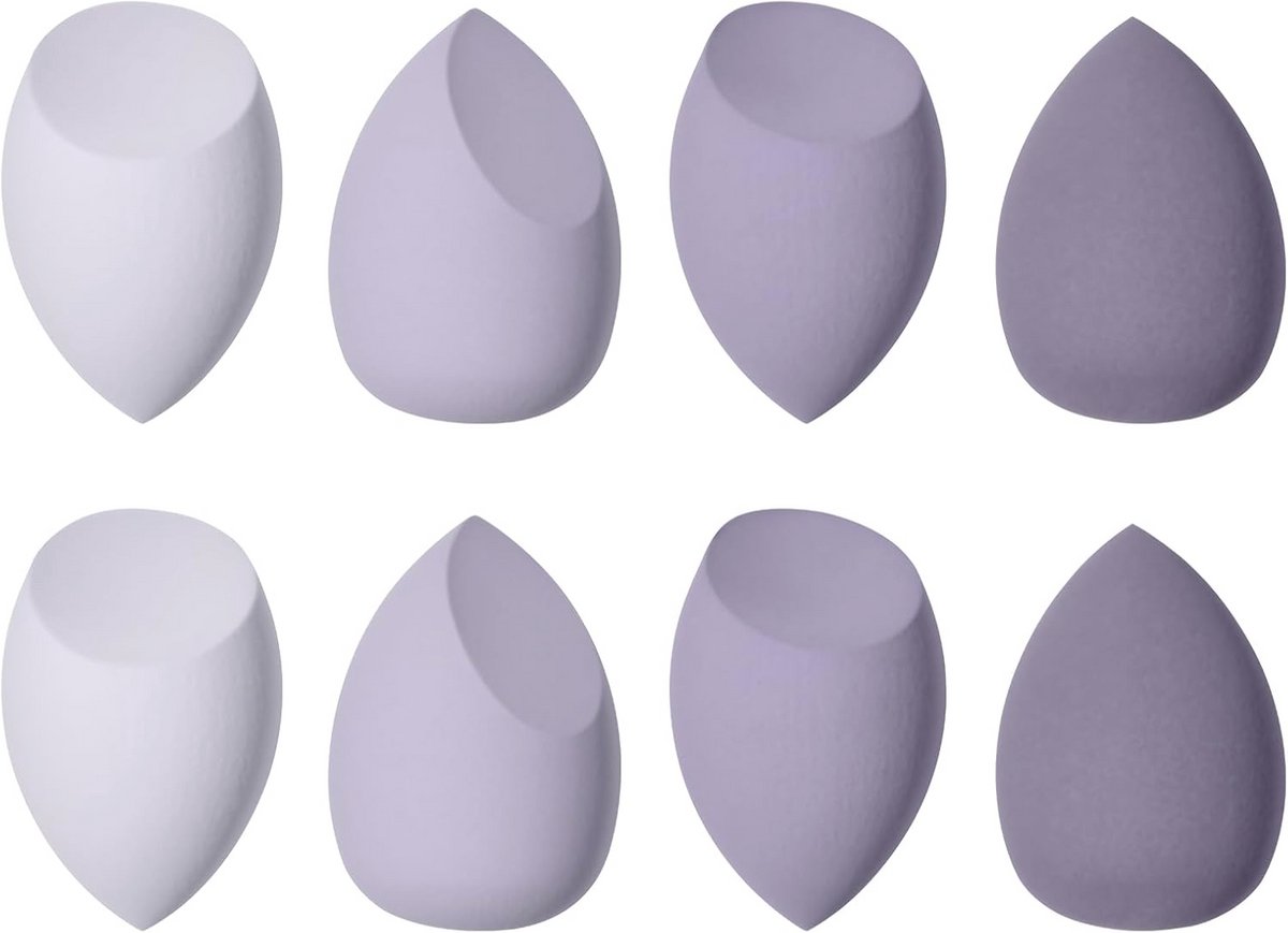 8 Stuks Make-up Sponzen voor Foundations en Poeders - Verkrijgbaar in 3 Vormen