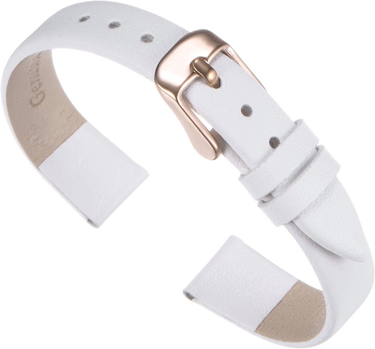 Leren Horlogebandje 14 mm voor Dames en Heren - Vintage Armband met Roestvrijstalen Gesp