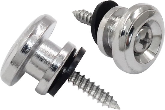 Tbest 10 x gordelslot voor gitaar, riemslot, van metaal, veiligheidsgordels, antislip, voor akoestische bas, elektrische gitaar (zilver