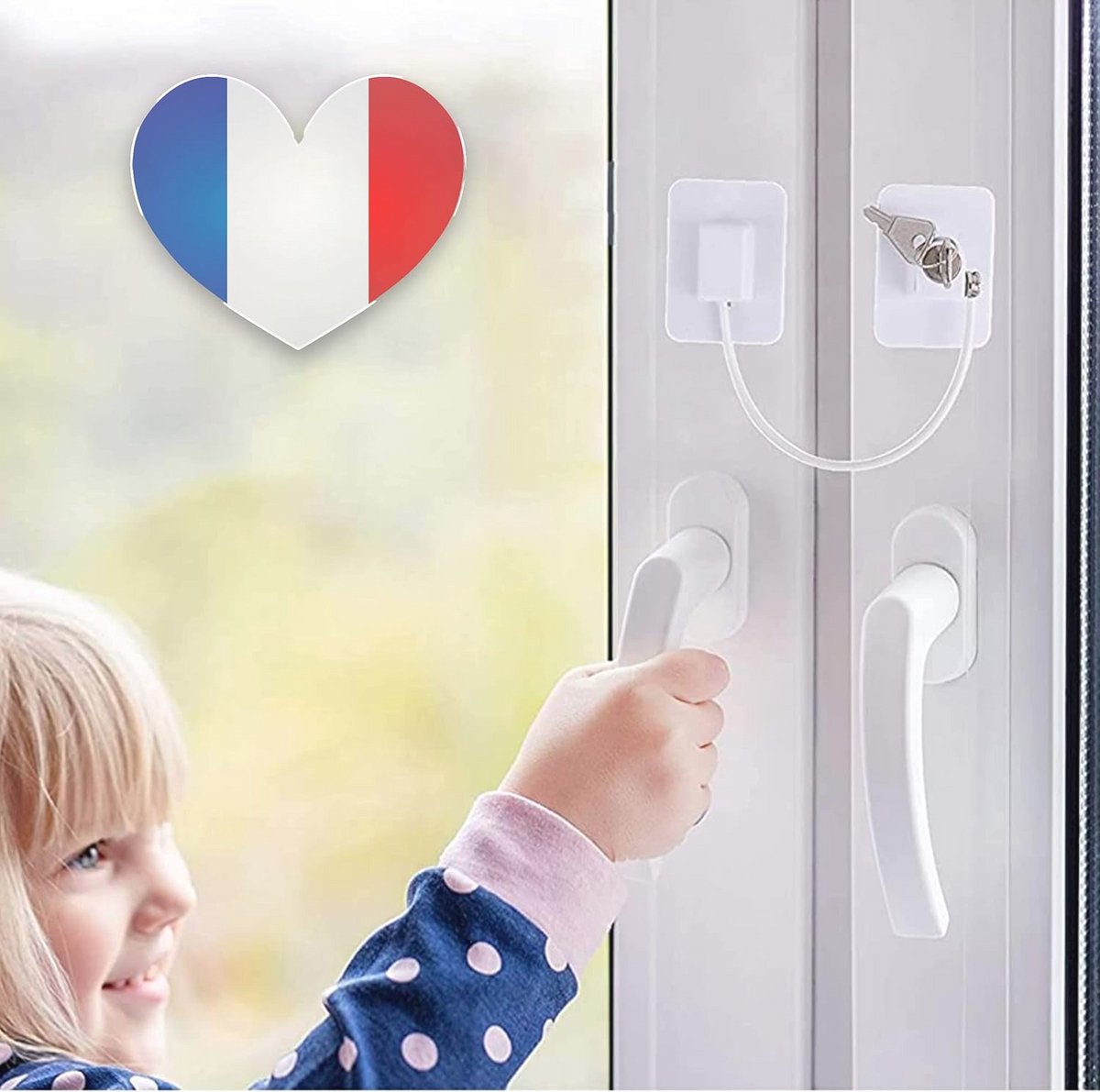 Veiligheidsset voor kinderramen en deuren zonder boren | 3 stuks met vingerbeschermers