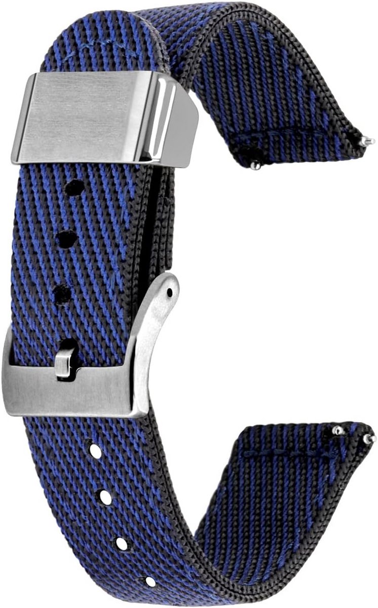 Linnen Horlogeband 18mm 20mm 22mm 24mm Multicolor Verstelbaar Metalen Sluiting Quick Release Vervangende Band voor Heren Dames