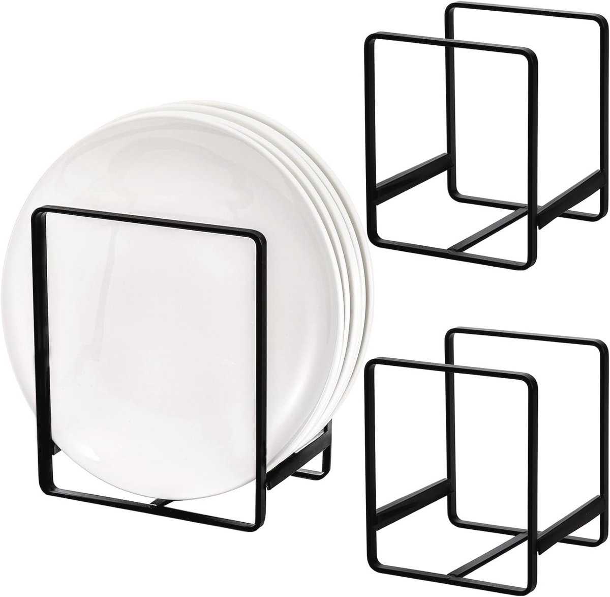 Opbergrek voor borden - 3-pack plaathouders voor keuken en kast